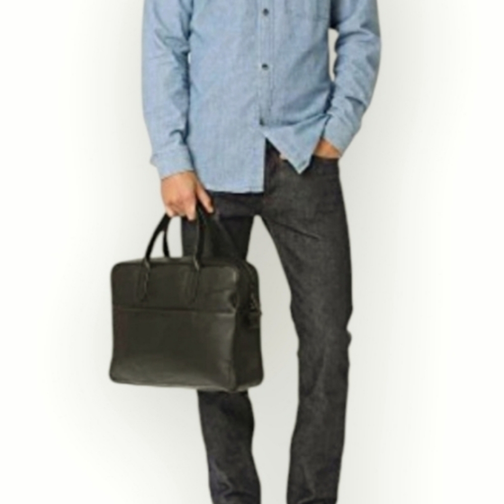 URI MINKOFF ARTHUR LEATHER BRIEFCASE